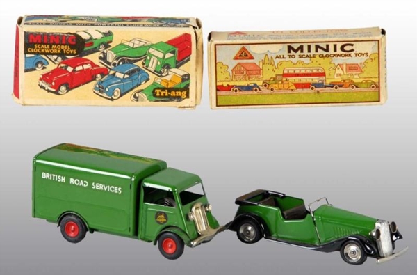 LOT OF 2: TIN TRI-ANG VEHICLE WIND-UP TOYS.       