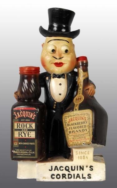 JACQUINS WHISKEY FIGURAL SIGN.                   