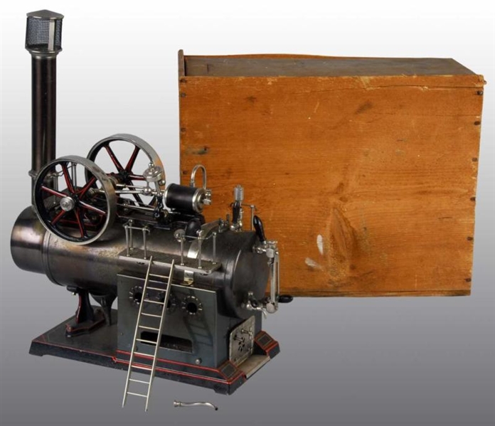 DOLL NO.510 OVERTYPE ENGINE IN ORIGINAL WOOD BOX. 