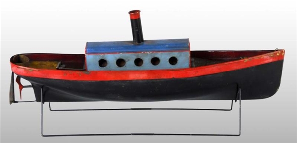 TIN HAND-PAINTED UNION LIVE STEAM BOAT TOY.       
