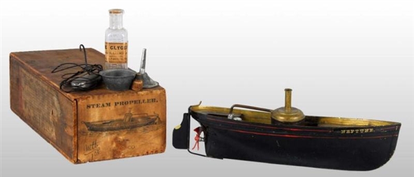 IVES NO. 326 STEAM NEPTUNE BOAT TOY.              