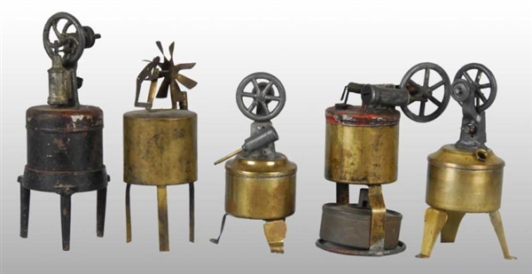 LOT OF 5: SMALL STEAM ENGINES.                    