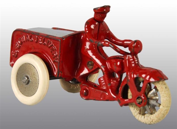 CAST IRON KILGORE SPECIAL DELIVERY MOTORCYCLE TOY 