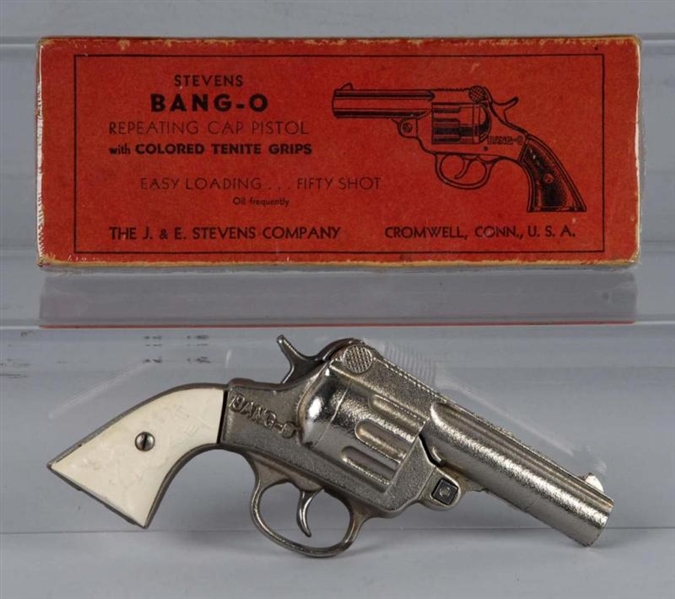CAST IRON STEVENS BANG-O CAP GUN.                 