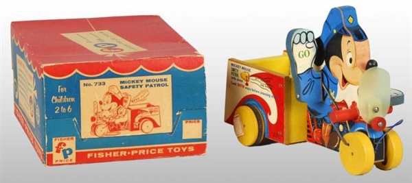 FISHER PRICE NO. 733 MICKEY MOUSE SAFETY PATROL.  