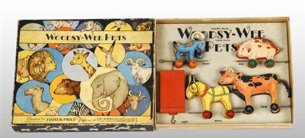 FISHER PRICE NO. 207 WOODSY-WEE PET TOY SET.      