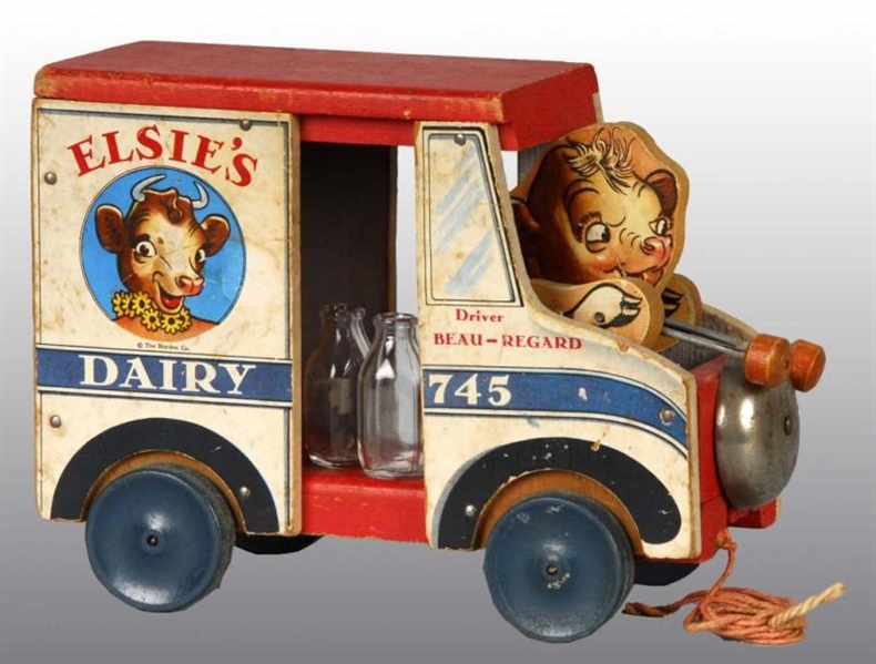 FISHER PRICE NO. 745 ELSIES DAIRY TRUCK TOY.     