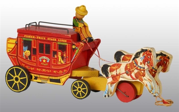 FISHER PRICE NO. 175 STAGE COACH TOY.             