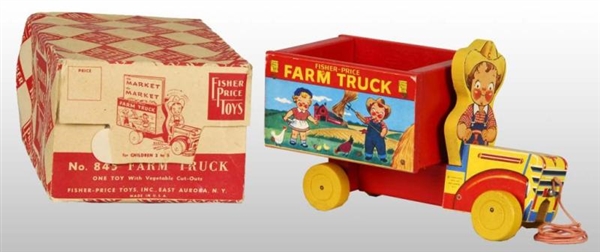 FISHER PRICE NO. 845 CAMPBELL KIDS FARM TRUCK TOY 
