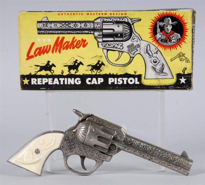 CAST IRON LAWMAKER CAP GUN.                       