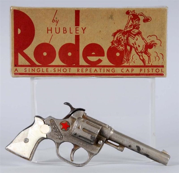 CAST IRON RODEO HUBLEY CAP GUN.                   