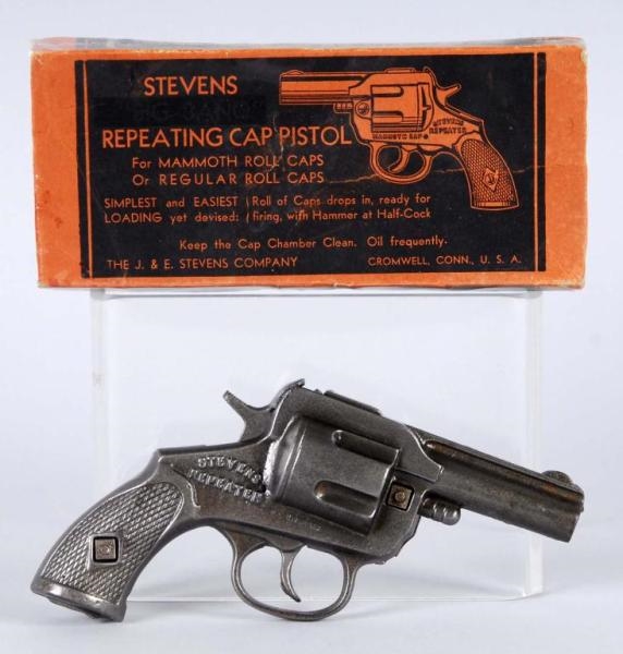 CAST IRON STEVENS REPEATER CAP GUN.               