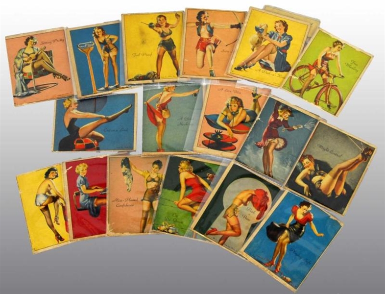 LOT OF 18: AMERICAN BEAUTY GUM CARDS.             