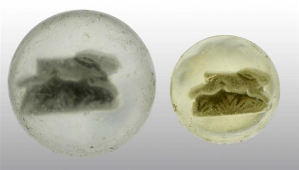 LOT OF 2: SULPHIDE BUNNY MARBLES.                 
