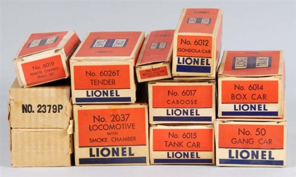 LOT OF 10: POST-WAR EMPTY BOXES.                  