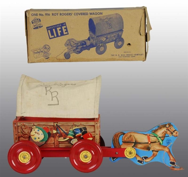 ROY ROGERS COVERED WAGON PULL TOY.                