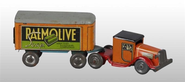 TIN LINDSTROM PALMOLIVE TRUCK WIND-UP TOY.        