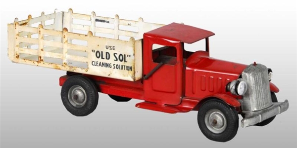 PRESSED STEEL METALCRAFT OLD SOL STAKE TRUCK TOY. 