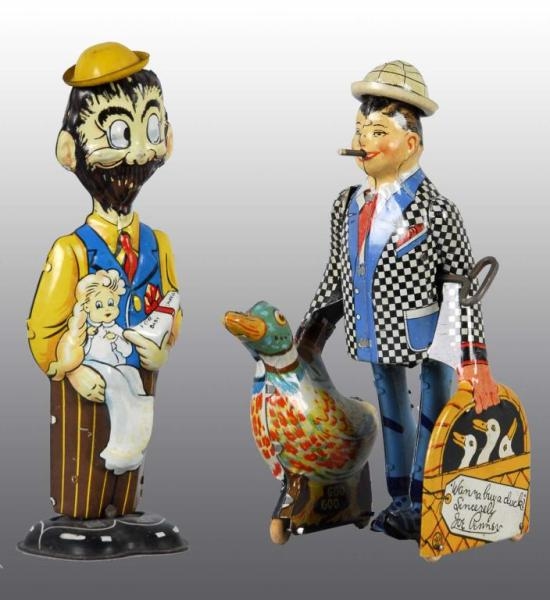 LOT OF 2: TIN MARX CHARACTER WIND-UP TOYS.        