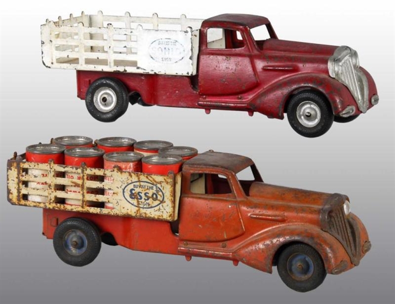 LOT OF 2: PRESSED STEEL METALCRAFT GAS TRUCK TOYS 