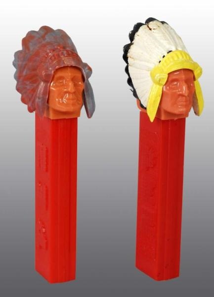 LOT OF 2: INDIAN PEZ DISPENSERS.                  