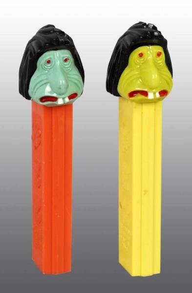 LOT OF 2: MR. UGLY PEZ DISPENSERS.                