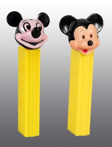 LOT OF 2: MICKEY MOUSE PEZ DISPENSERS.            