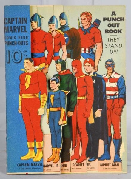CAPTAIN MARVEL COMIC HERO PUNCH OUT BOOK.         