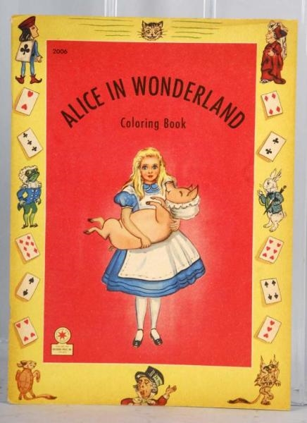ALICE IN WONDERLAND COLORING BOOK.                