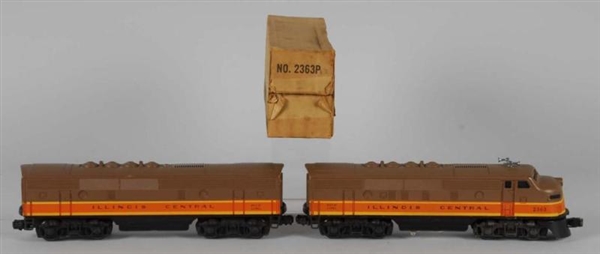 LOT OF LIONEL O-GAUGE ILLINOIS CENTRAL F3 UNITS.  