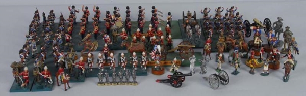 LOT OF METAL HOME CAST & MODERN TOY SOLDIERS.     