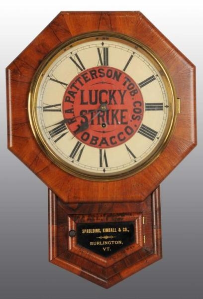 LUCKY STRIKE TOBACCO OCTAGONAL CLOCK.             
