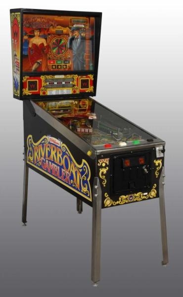 RIVERBOAT 25-CENT GAMBLER PINBALL MACHINE.        