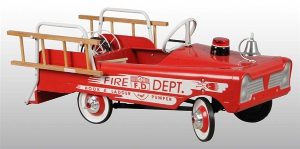 PRESSED STEEL AMF FIRE TRUCK PEDAL CAR.           