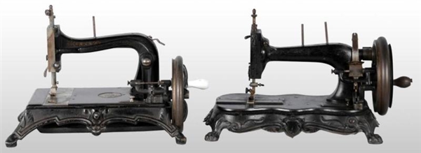LOT OF 2: CAST IRON GERMAN SEWING MACHINES.       