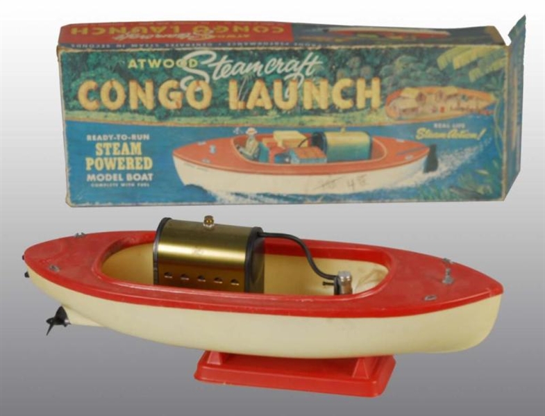 ATWOOD STEAMCRAFT CONGO LAUNCH BOAT.              