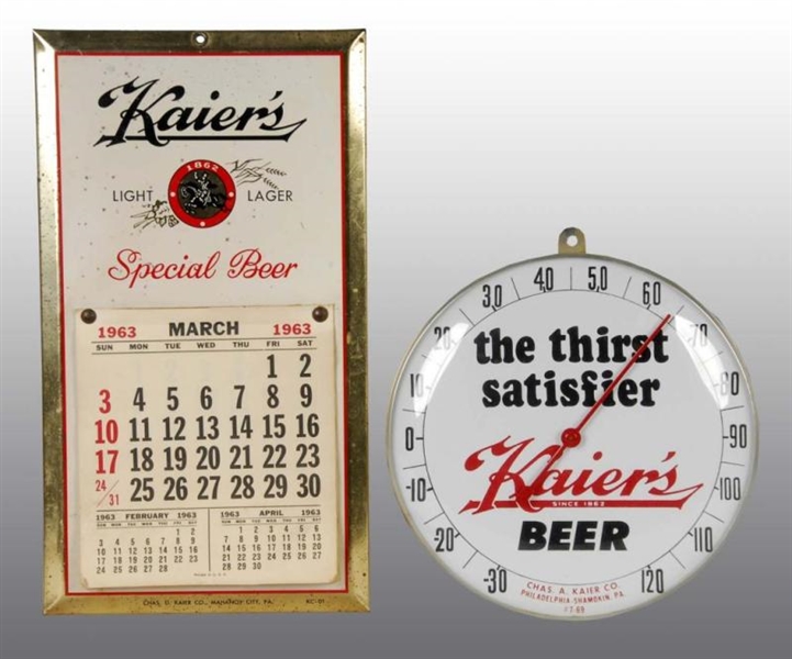 LOT OF 2: KAIERS BEER PIECES.                    