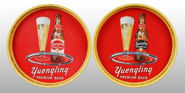 LOT OF 2: TIN YUENGLING BEER SERVING TRAYS.       