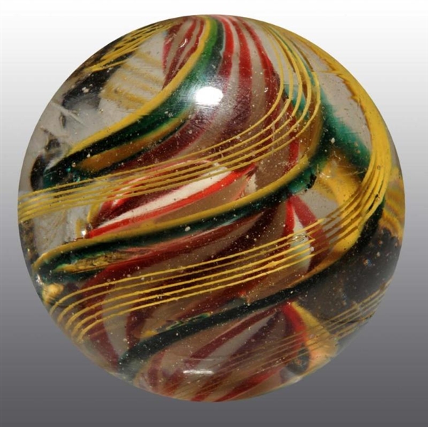 LARGE 3-STAGE DIVIDED CORE SWIRL MARBLE.          