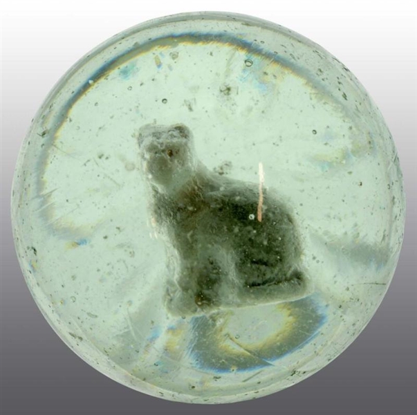SULPHIDE SITTING CAT MARBLE.                      