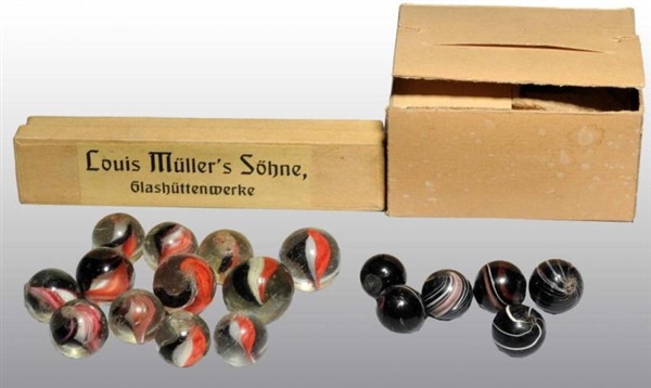 LOT OF 2: BOXES OF GERMAN MARBLES.                