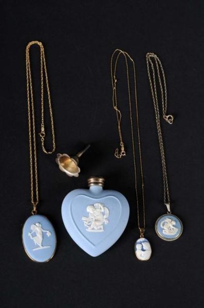 LOT OF 4: WEDGWOOD JEWELRY PIECES.                