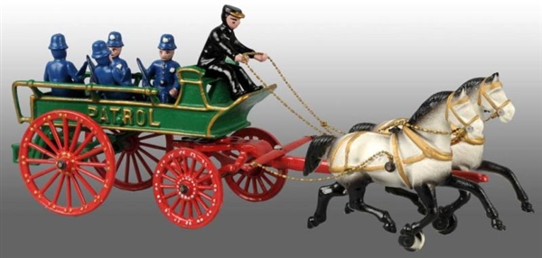 CAST IRON REPRODUCTION POLICE PATROL WAGON TOY.   