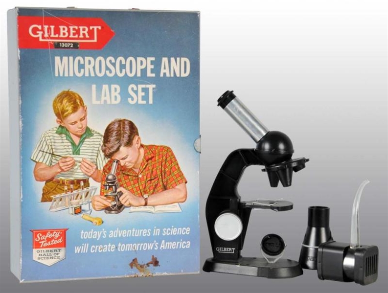 LOT OF 2: GILBERT MICROSCOPE & CHEMISTRY LAB SETS 