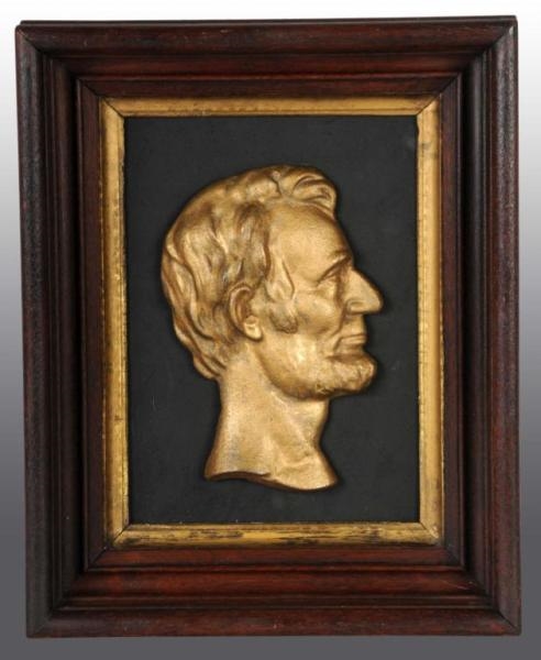 CAST IRON ABRAHAM LINCOLN CAMEO BUST.             