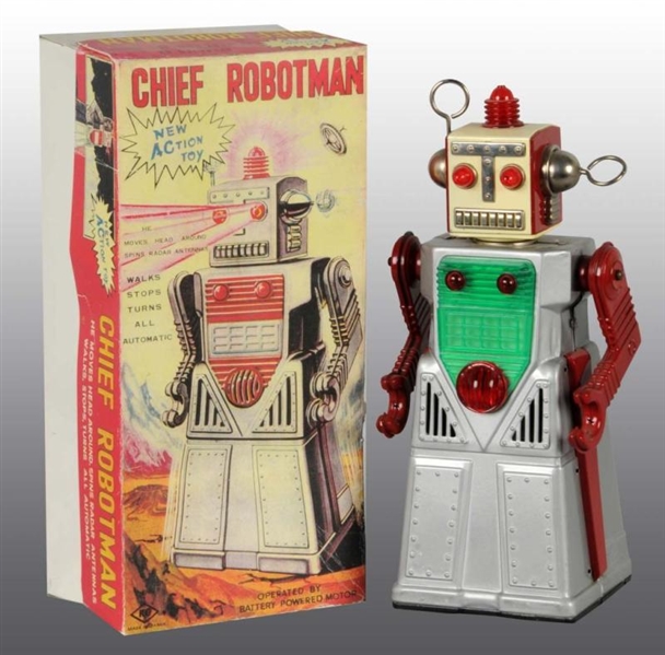 CHIEF ROBOT MAN BATTERY-OPERATED TOY.             
