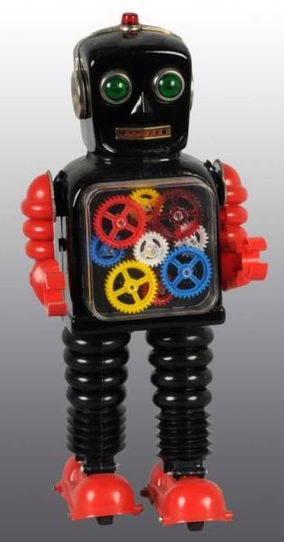 BLINK-A-GEAR BATTERY-OPERATED ROBOT TOY.          