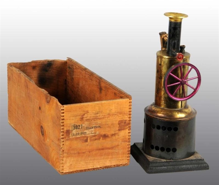 EARLY WEEDEN NO. 42 UPRIGHT STEAM ENGINE WITH BOX 