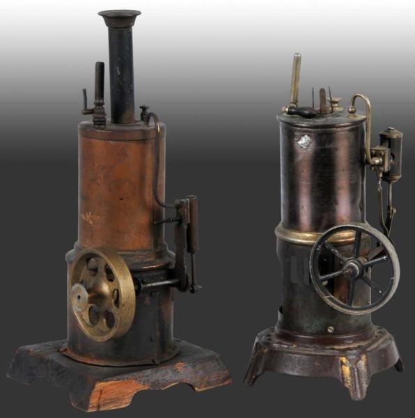 LOT OF 2: VERTICAL STEAM ENGINES.                 