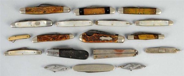 LOT OF 18: EARLY AMERICAN POCKET KNIFE PATTERNS.  